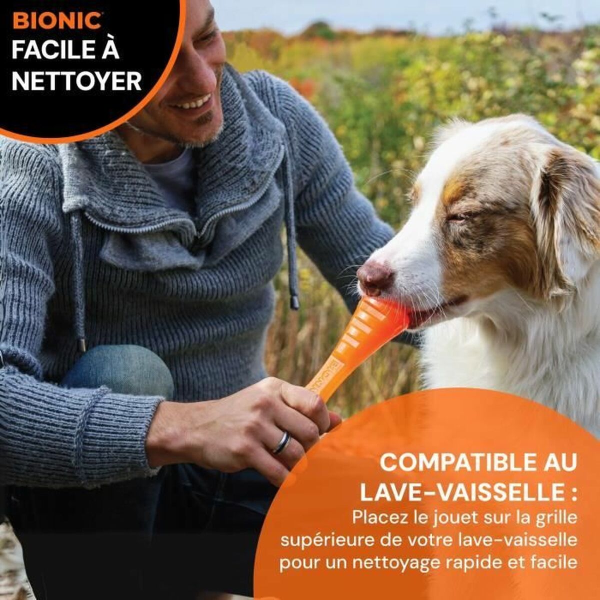 Tuggleksak för hundar Bionic Urban stick Orange M - 3