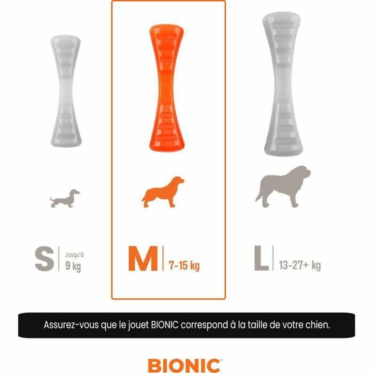 Tuggleksak för hundar Bionic Urban stick Orange M - 2