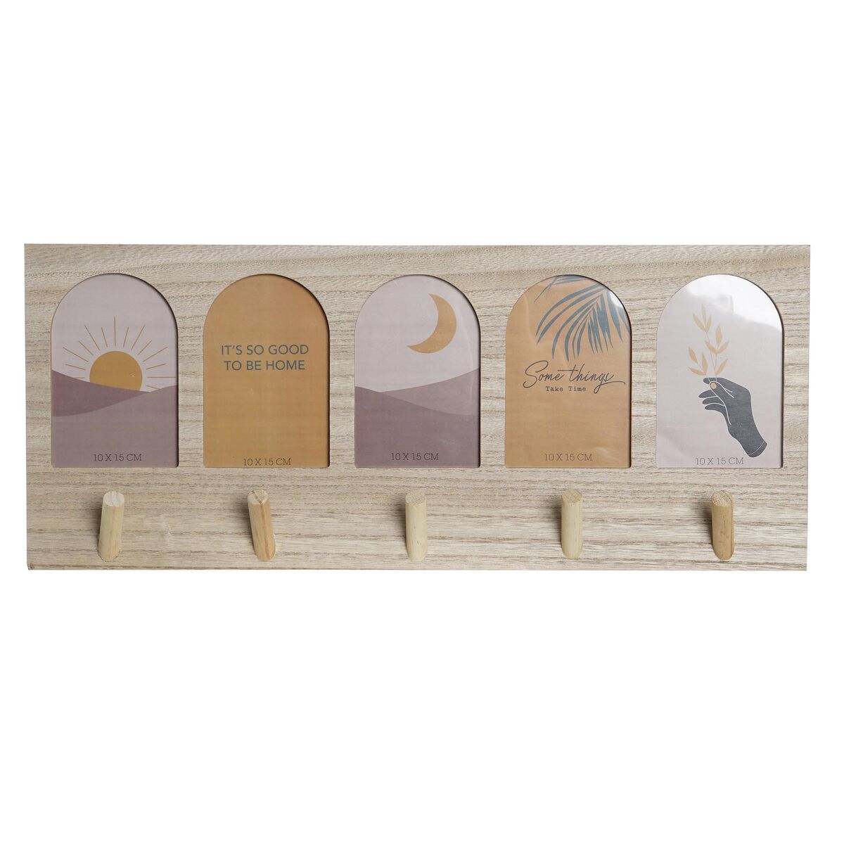 Kapphängare DKD Home Decor 56 x 5 x 23,5 cm Naturell Multicolour Trä MDF Boho - 4