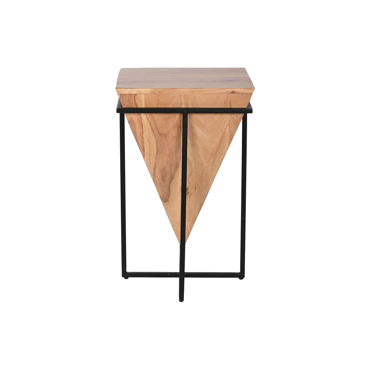 Sidobord Home ESPRIT Brun Svart Metall Akaciaträ 41 x 41 x 67 cm - 5