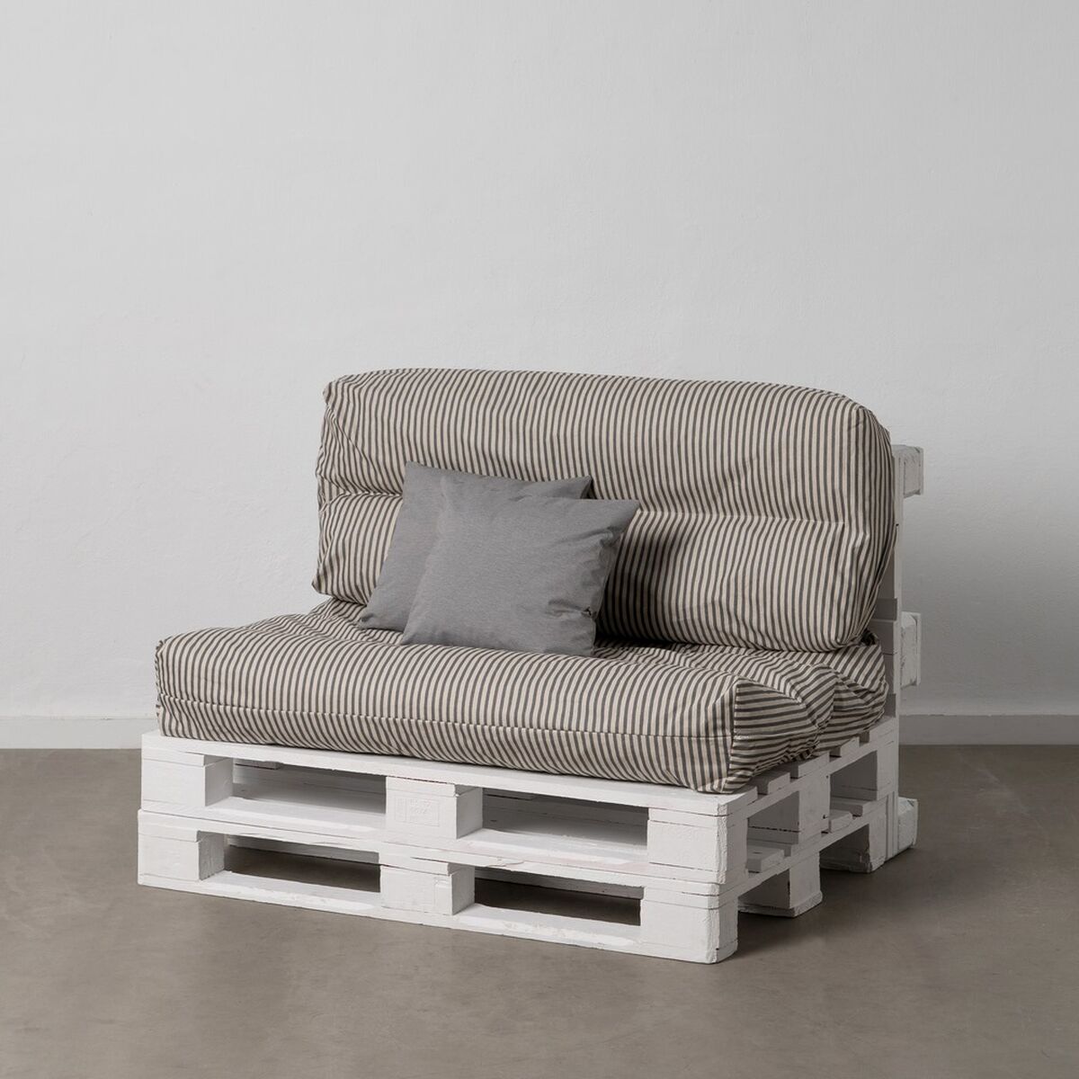 Kudde 4 Delar Grå 120 x 80 cm - 11