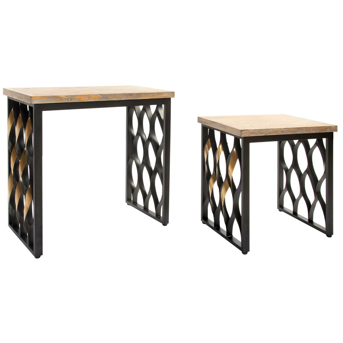 2-bordsset Home ESPRIT Trä Metall 64 x 34 x 65 cm