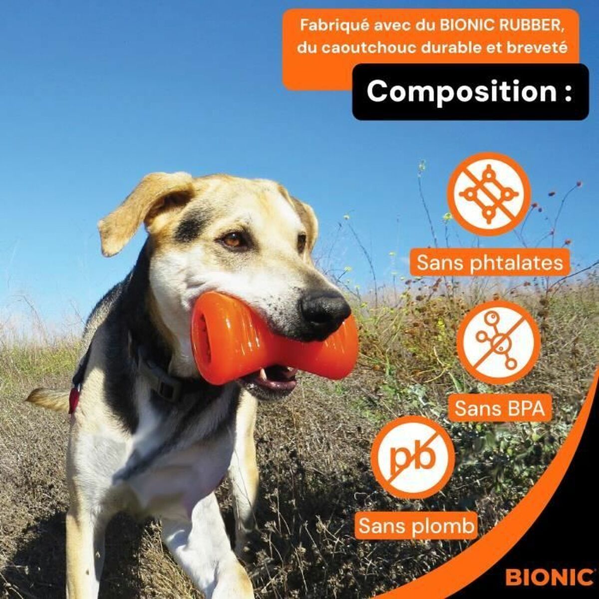 Tuggleksak för hundar Bionic Urban stick Orange M Ben - 3