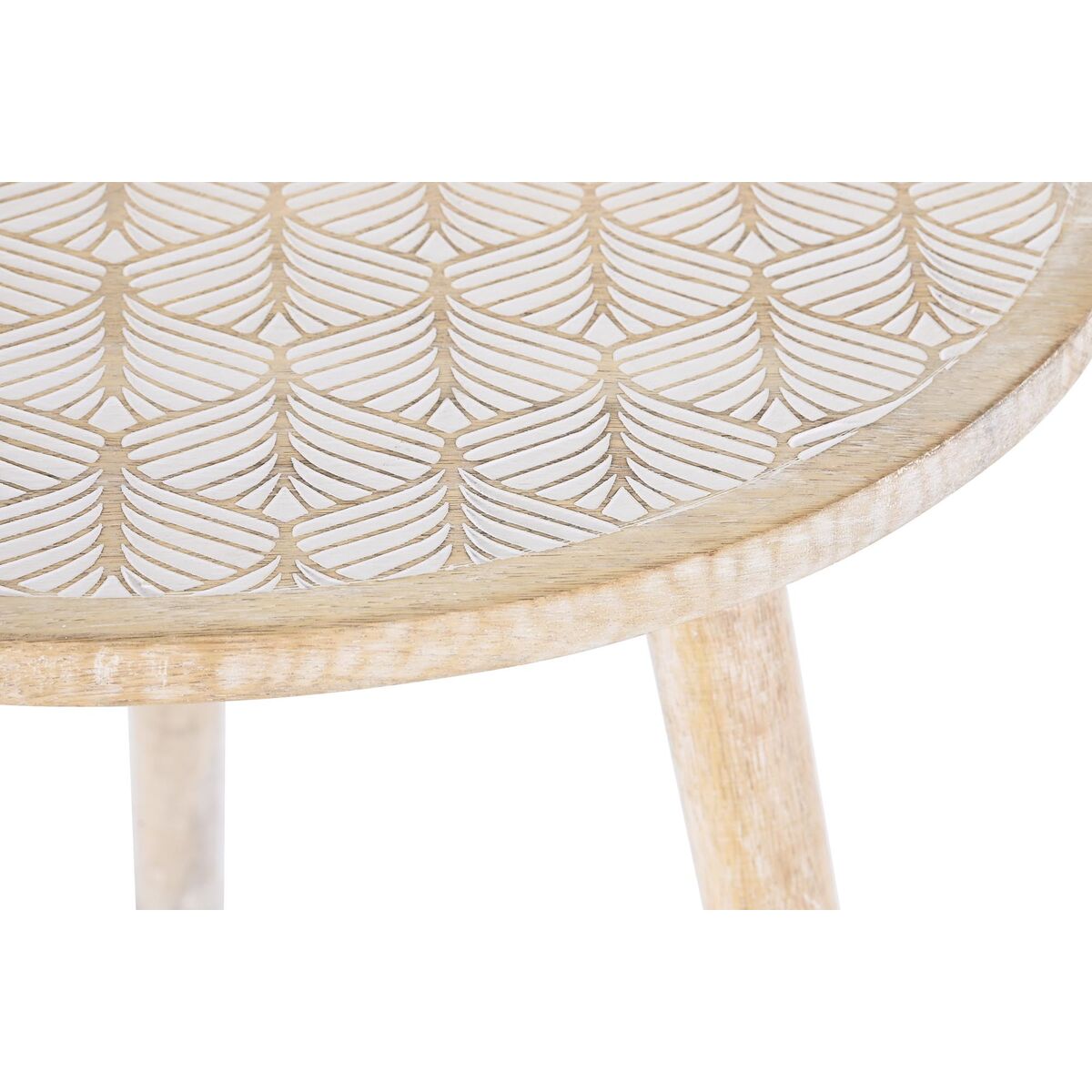 Sidobord DKD Home Decor Brun Mangoträ (50,5 x 50,5 x 47,5 cm) - 2