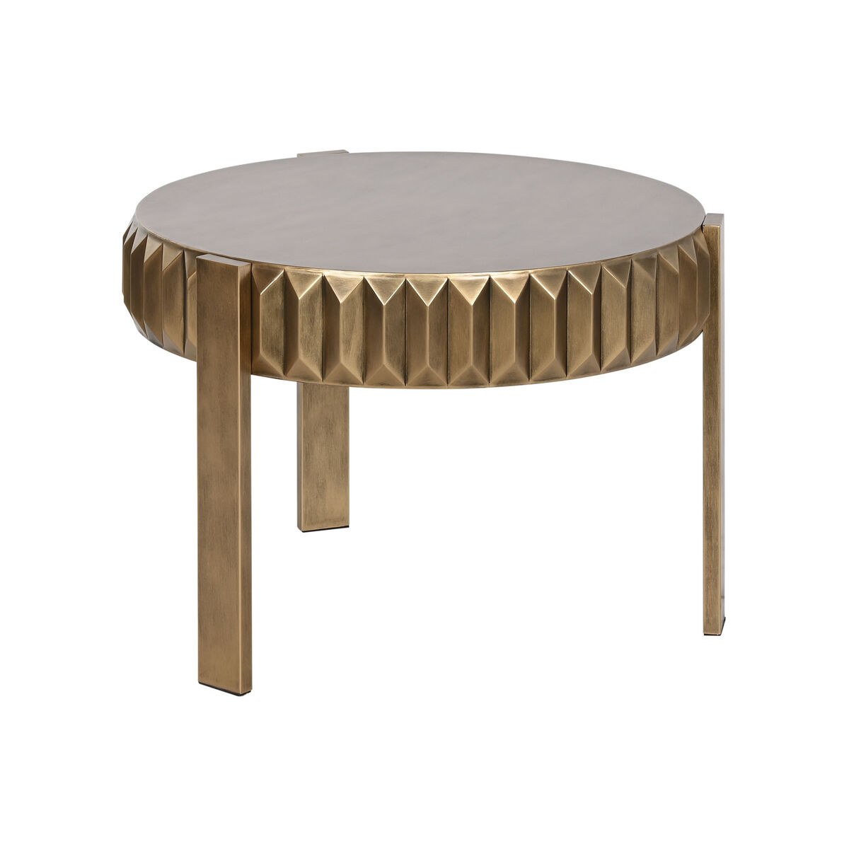 Sidobord Home ESPRIT Gyllene Metall 62 x 62 x 50 cm - 2