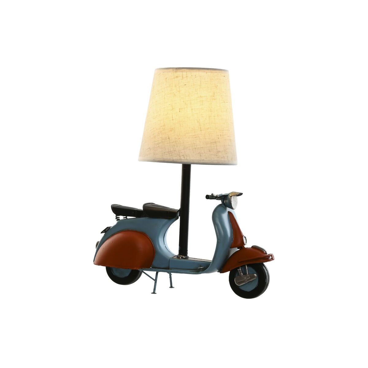 Bordslampa Home ESPRIT Blå Orange linne Metall 31 x 15 x 34 cm - 5