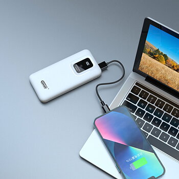 Powerbank Goms Laddningsbar Vit USB-C