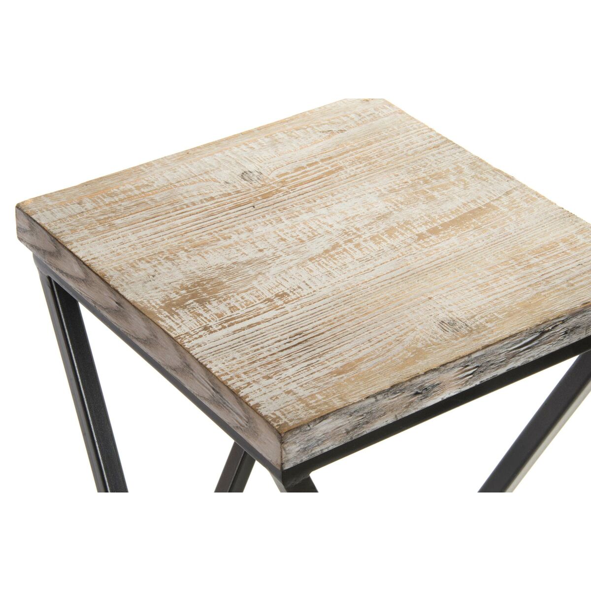 3-bordsset Home ESPRIT Trä Metall 33 x 33 x 68 cm - 3