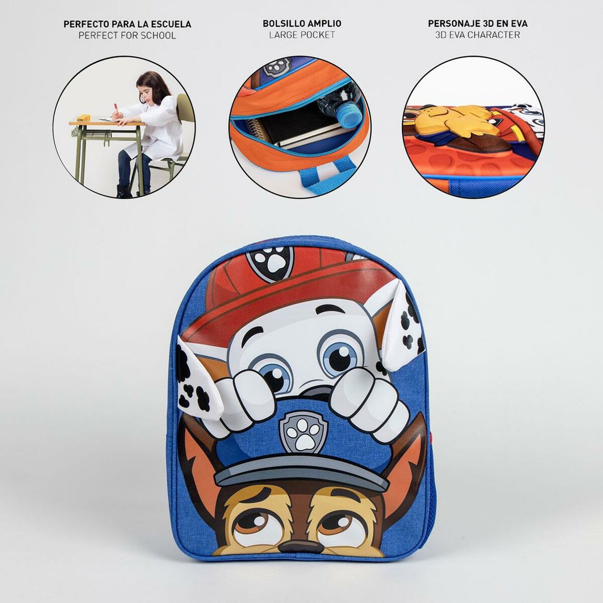 Skolryggsäck The Paw Patrol Blå 25 x 30 x 10 cm - 7