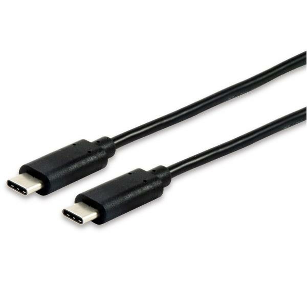 USB-C till USB-C Kabel Equip 12888307 Svart 1 m