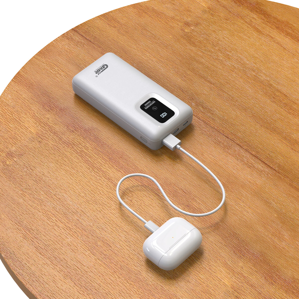 Powerbank Goms Laddningsbar Vit USB-C - 3