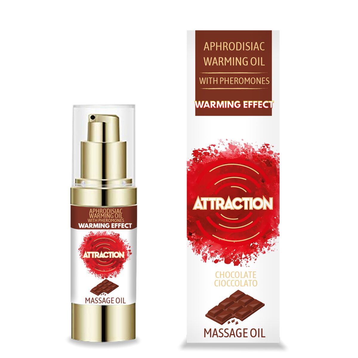 Erotisk Massageolja Attraction Chocolate 30 ml - 2