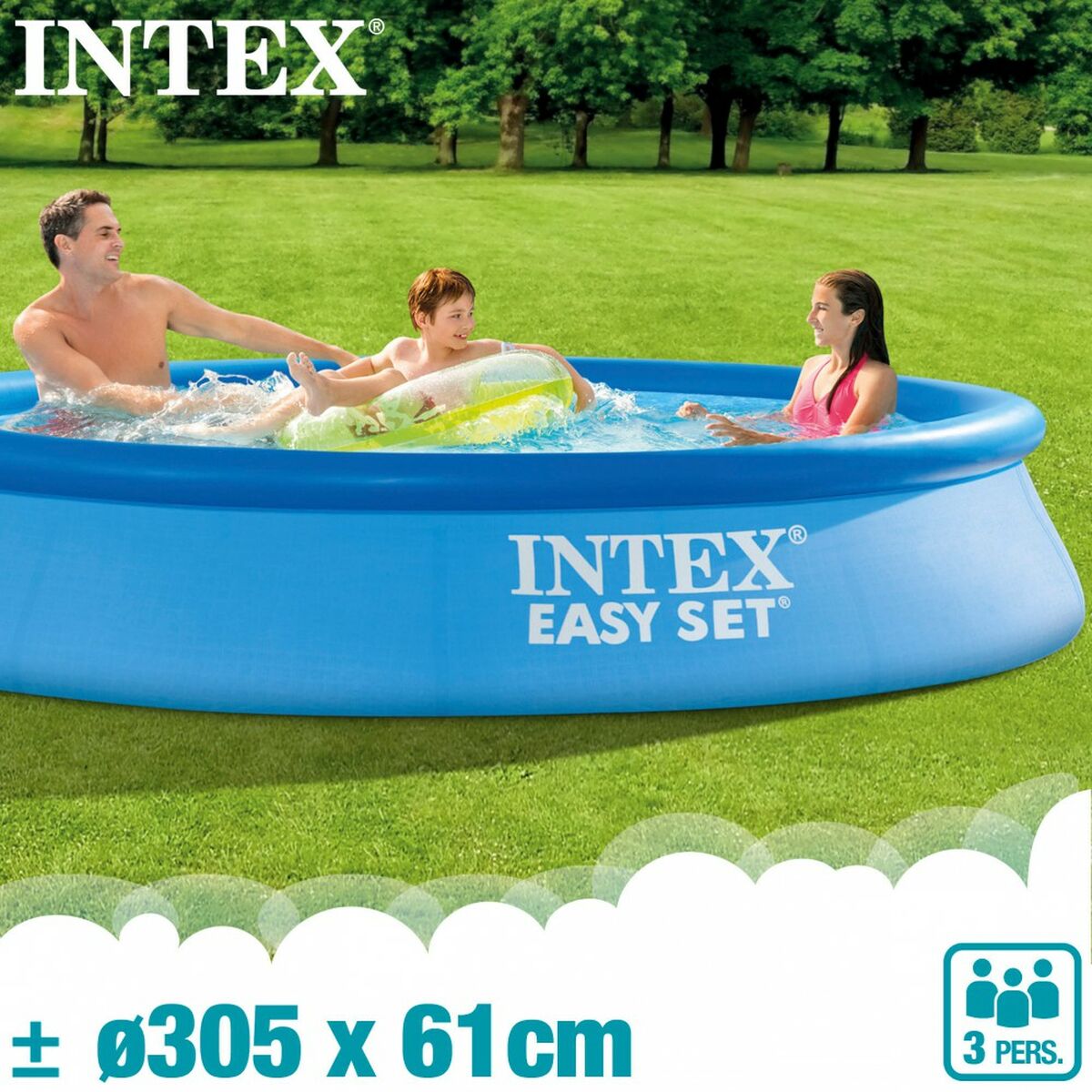 Upplåsbar bassäng Intex 28118NP 3077 L 305 x 61 x 305 cm - 3
