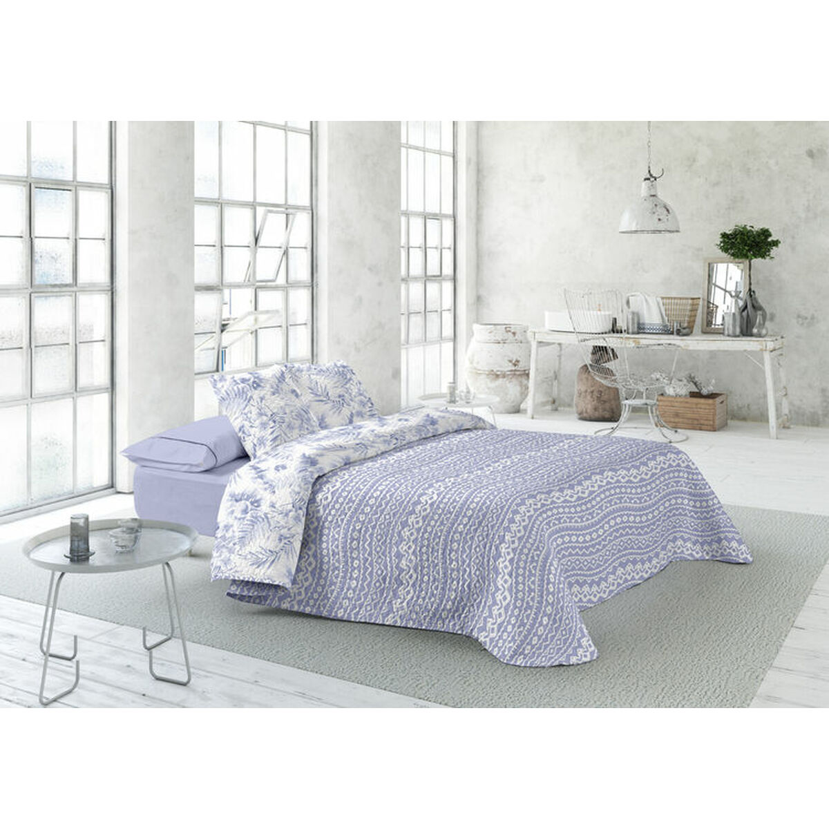 Sängöverdrag Pierre Cardin ASCONA Malva-färg Säng 105 (2 Delar)