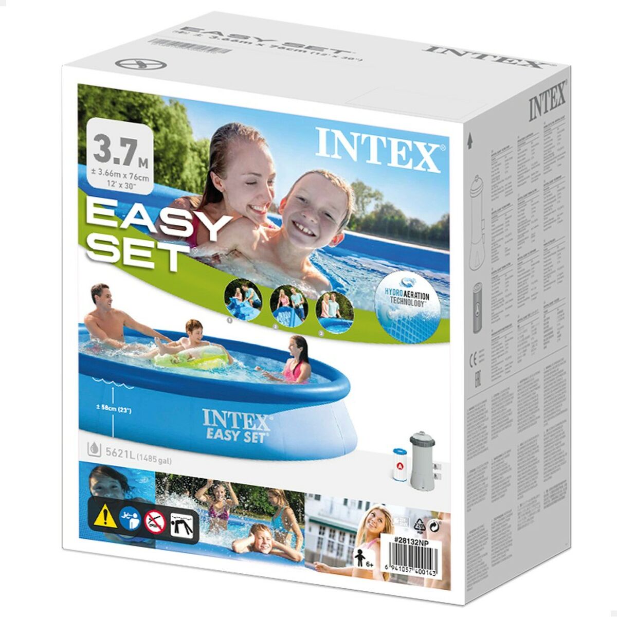 Upplåsbar bassäng EASY SET Intex 28132NP 366 x 76 x 366 cm 2006 l/h - 3