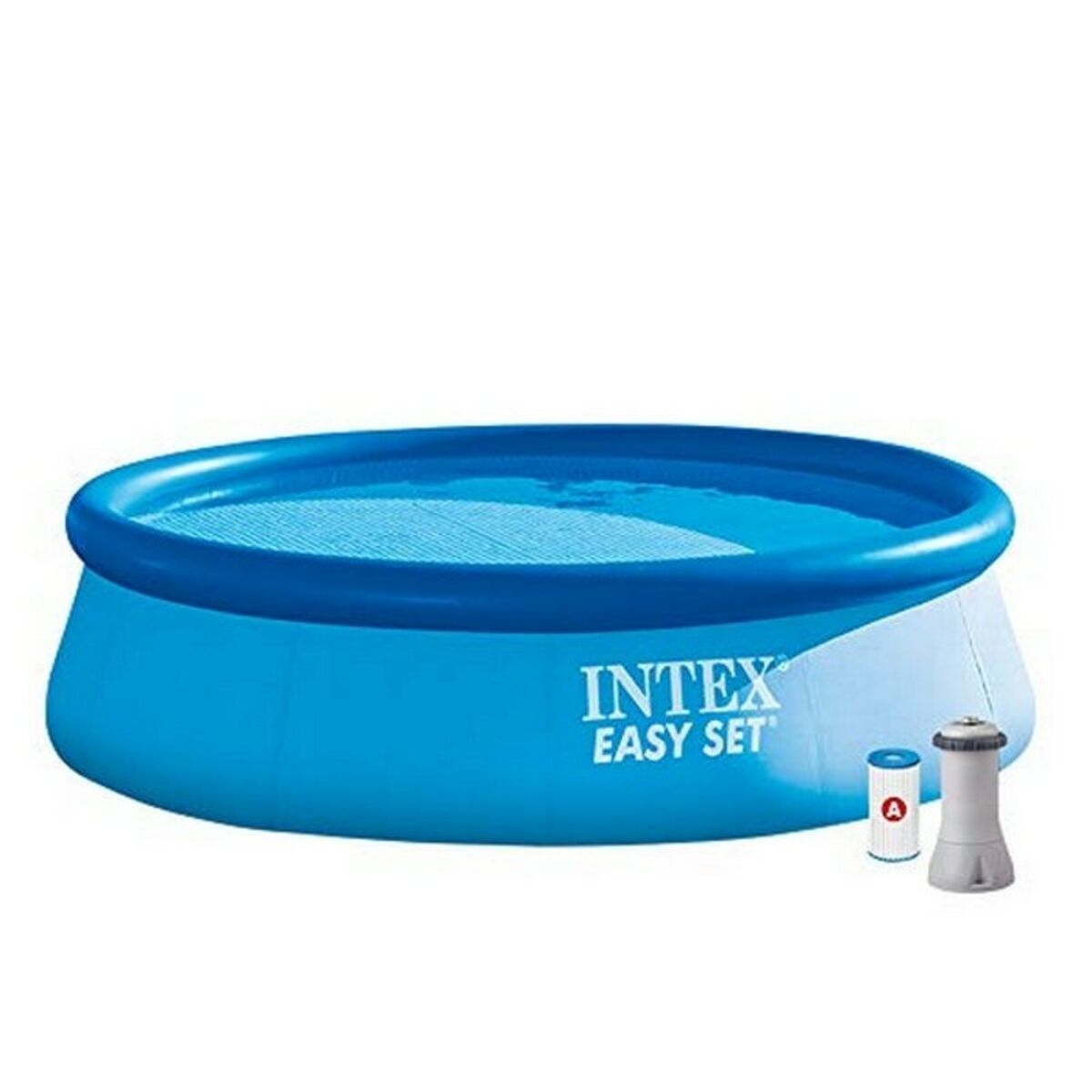 Upplåsbar bassäng EASY SET Intex 28132NP 366 x 76 x 366 cm 2006 l/h