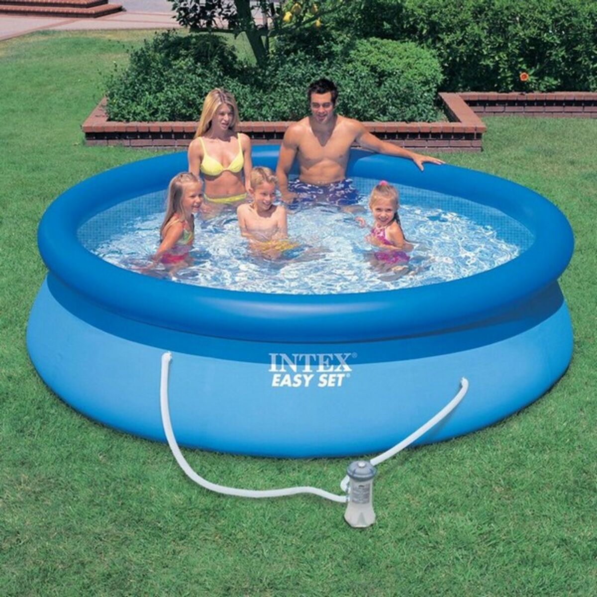 Upplåsbar bassäng EASY SET Intex 28132NP 366 x 76 x 366 cm 2006 l/h - 2