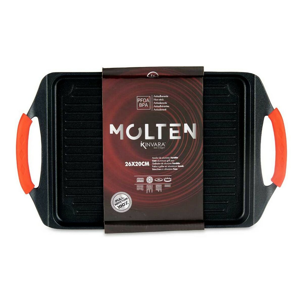 Barbecue Molten Svart Aluminium (26 x 20 cm) - 7
