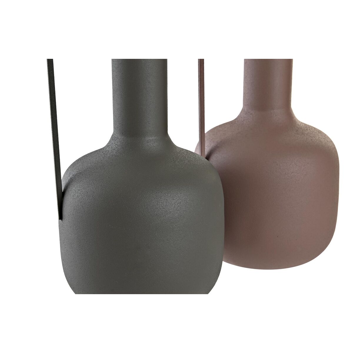 Vas DKD Home Decor 16 x 16 x 38 cm Aluminium (2 antal) - 5