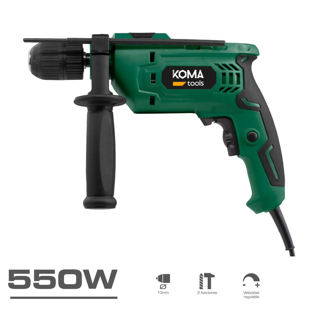 Borr/skruvdragare Koma Tools 550 W 230-240 V - 3