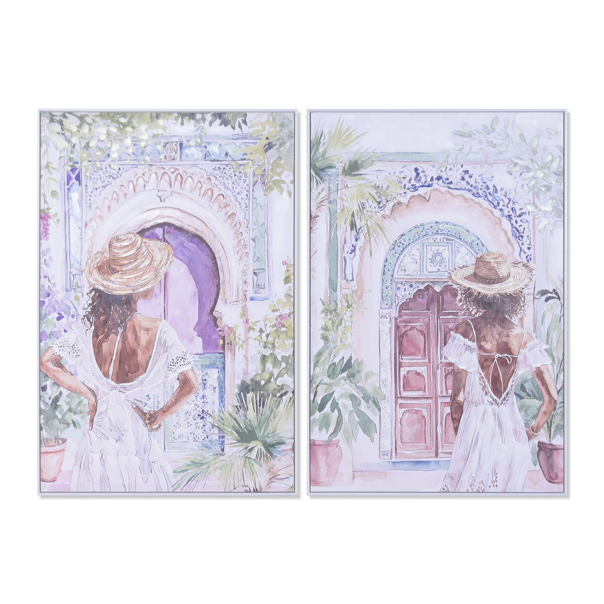 Kanvas Home ESPRIT Arab chica 80 x 3,5 x 120 cm (2 antal)