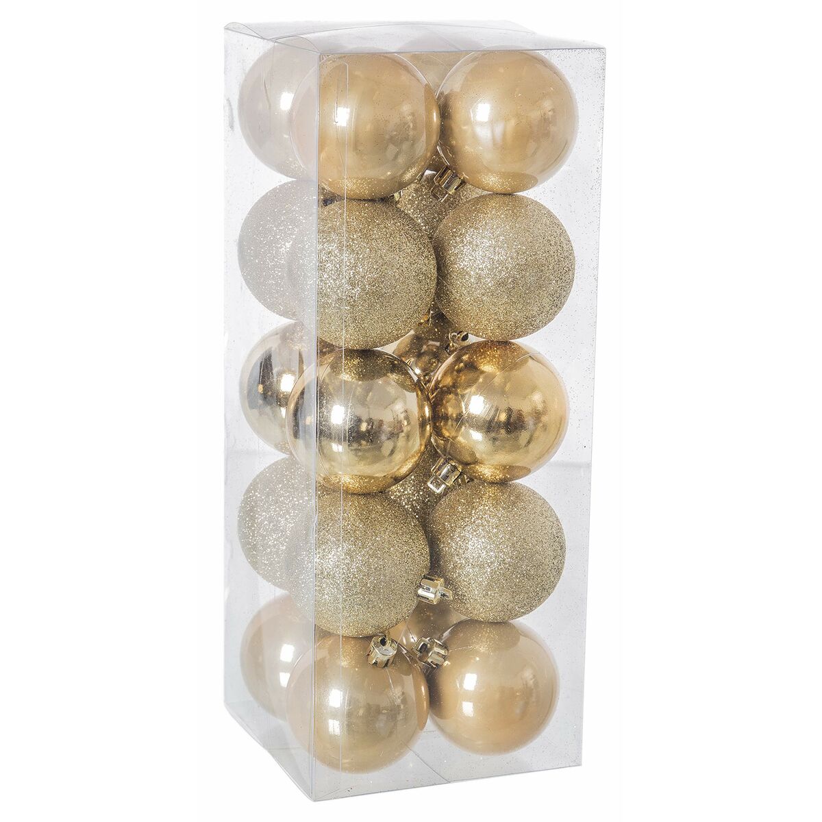 Julgranskulor Gyllene Plast 6 x 6 x 6 cm (20 Delar) (20 antal) - 2