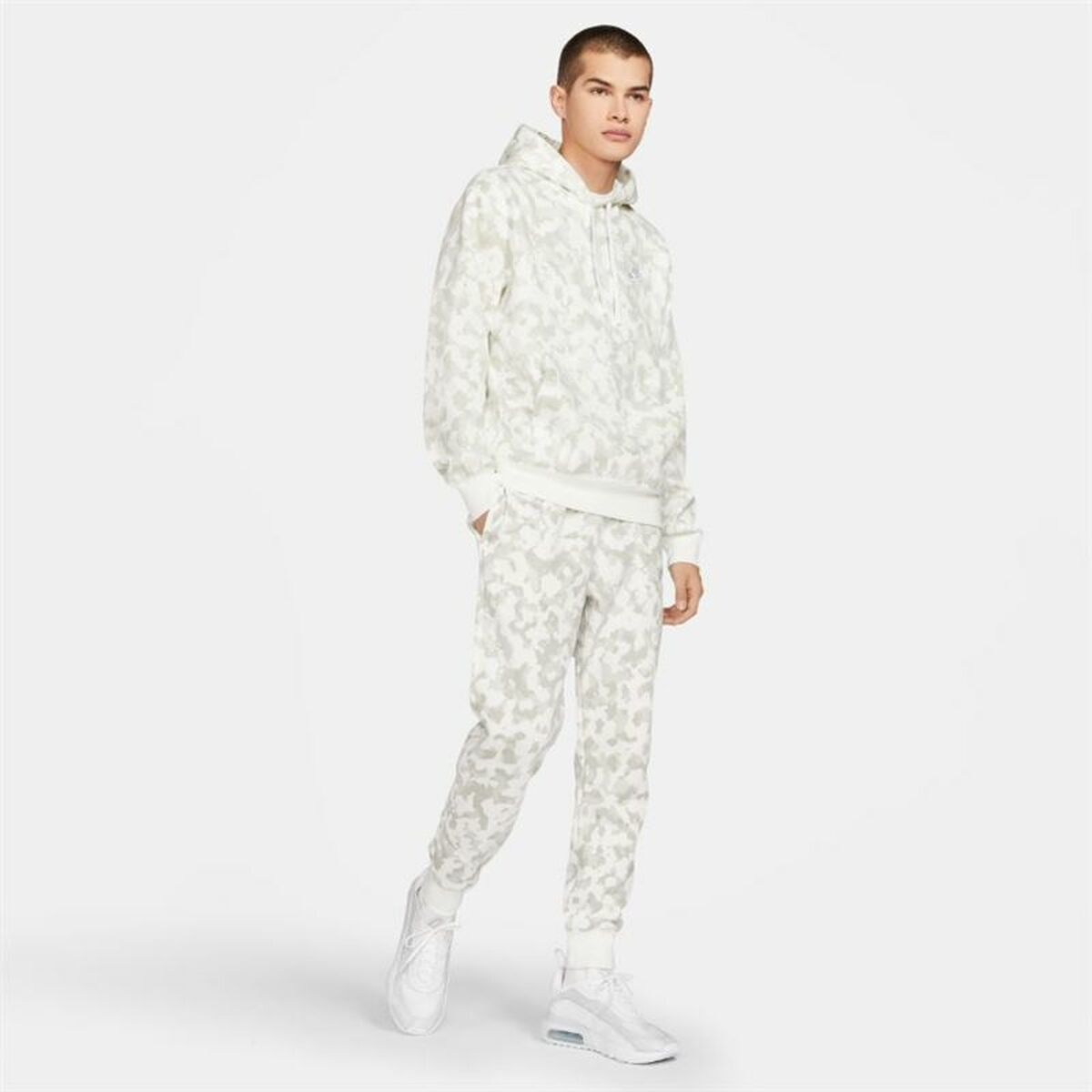 Tröja med huva Herr Sportswear Club Nike Vit - 5