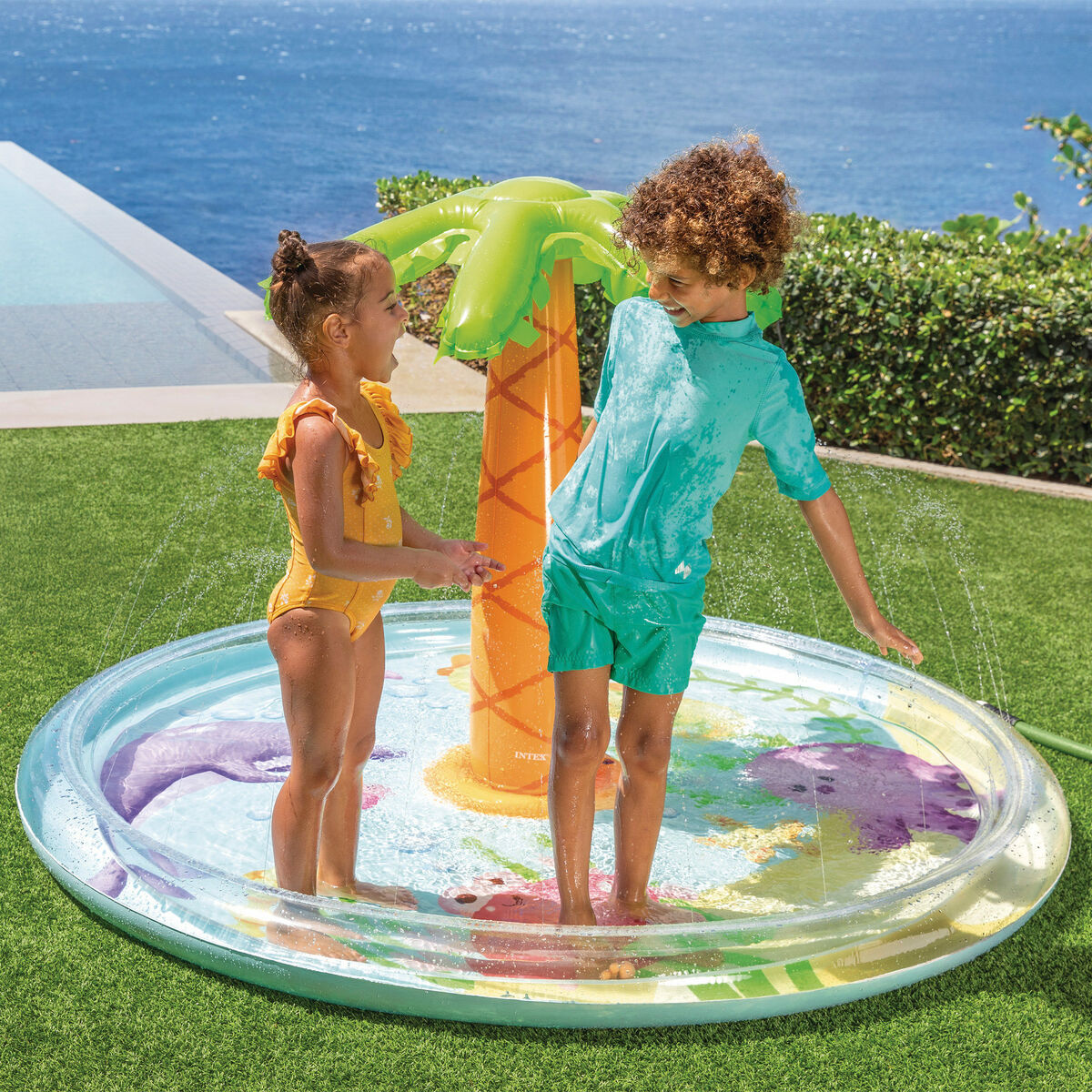 Uppblåsbar plaskpool för barn Intex 173 x 104 cm (4 antal) - 3