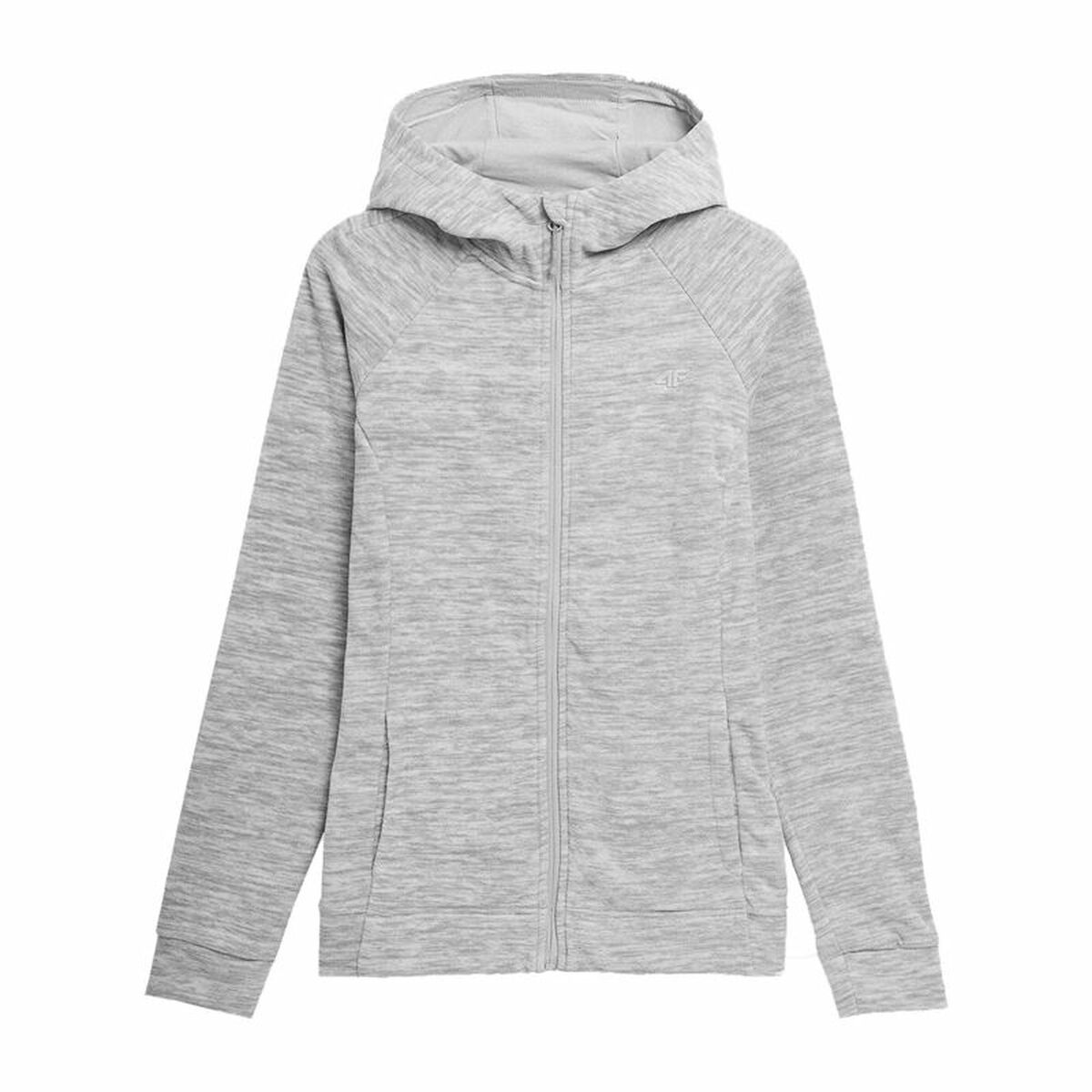 Tröja med huva Dam 4F Fleece Grå - 3