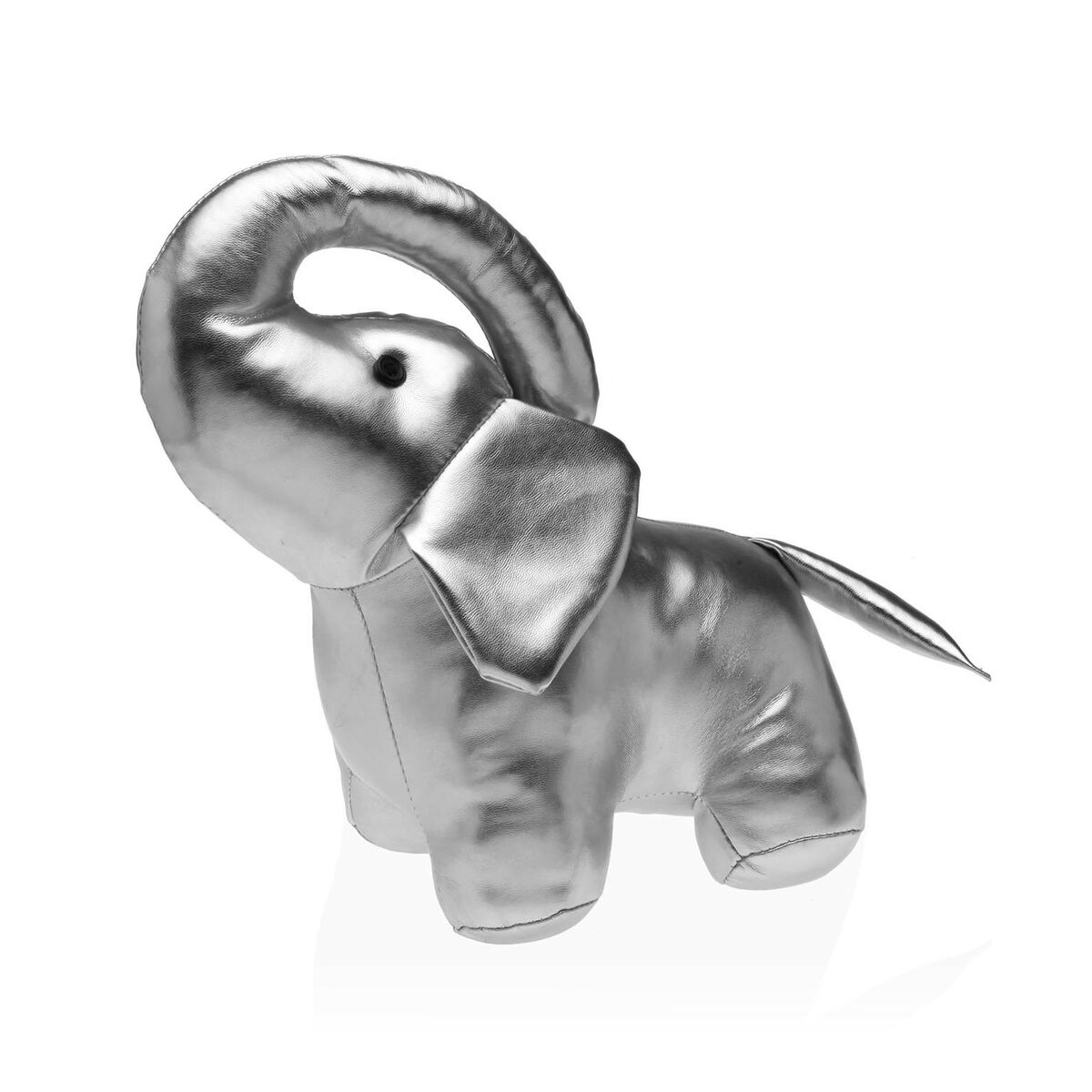 Dörrstopp Versa Silvrig Elefant Textil 16 x 29 x 25 cm - 2