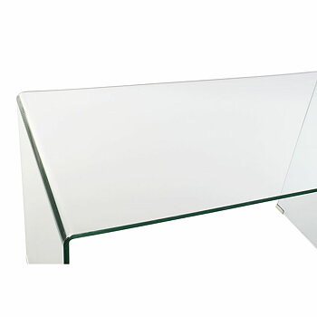Skrivbord DKD Home Decor 125 x 70 x 74 cm Glas Transparent