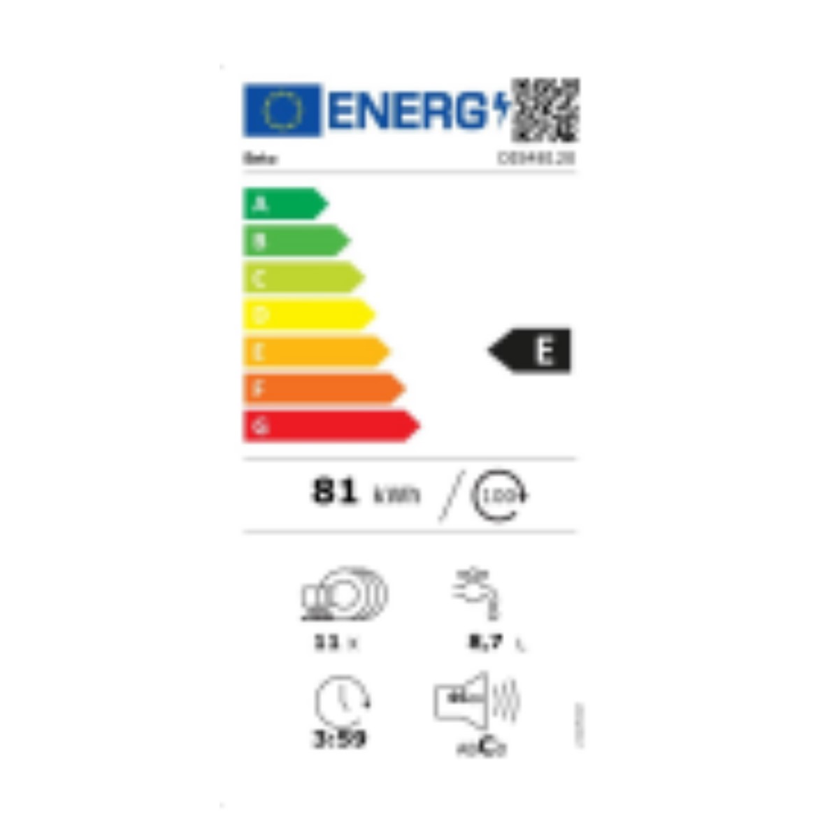 Diskmaskin BEKO Vit 45 cm - 2