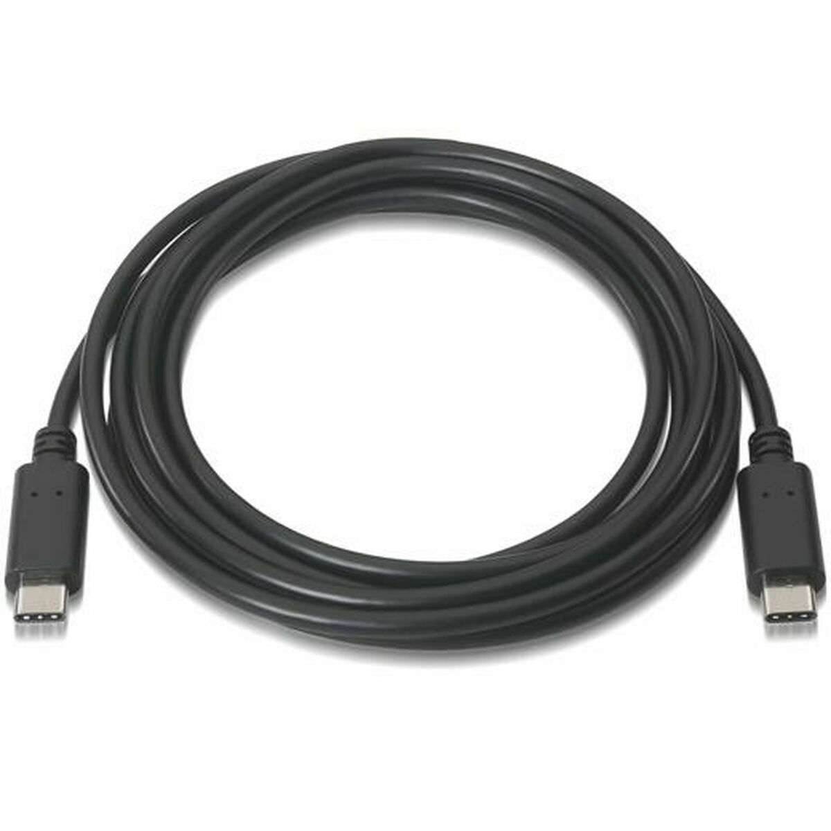 USB-C-kabel Aisens A107-0056 Svart 1 m