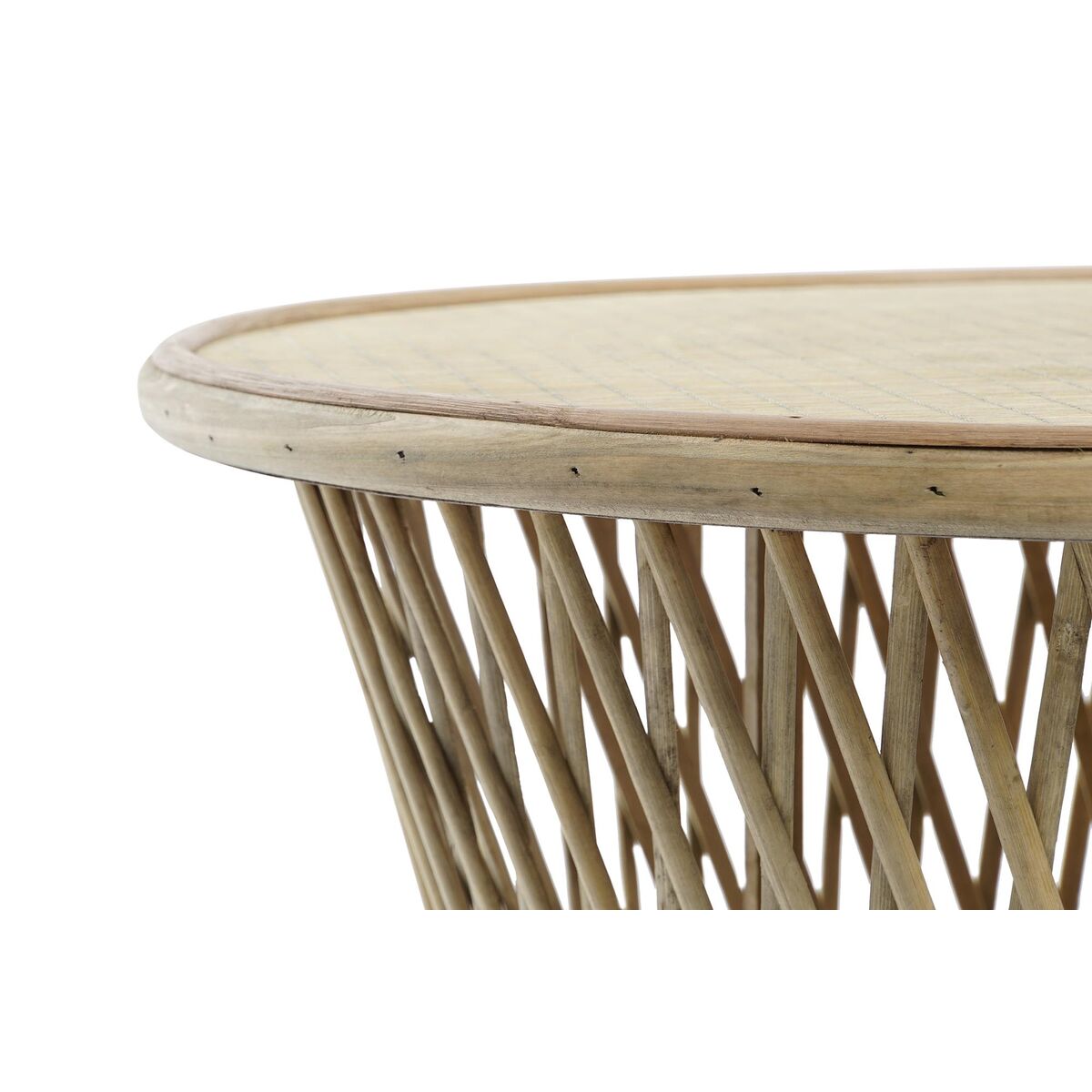 Sidobord DKD Home Decor Ljusbrun Bambu 60 x 60 x 52 cm - 3