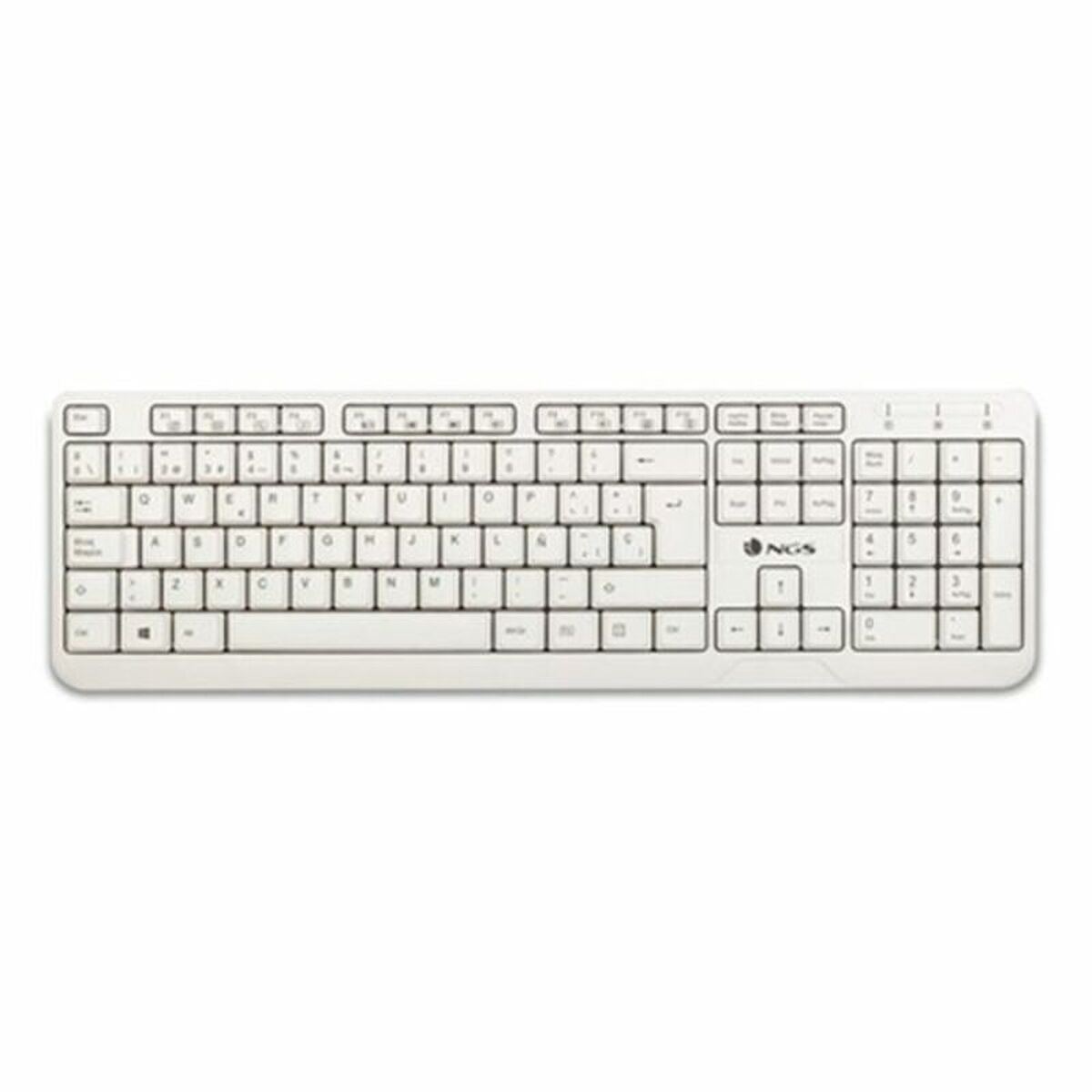 Tangentbord NGS NGS-KEYBOARD-0284 Vit Qwerty Spanska - 3