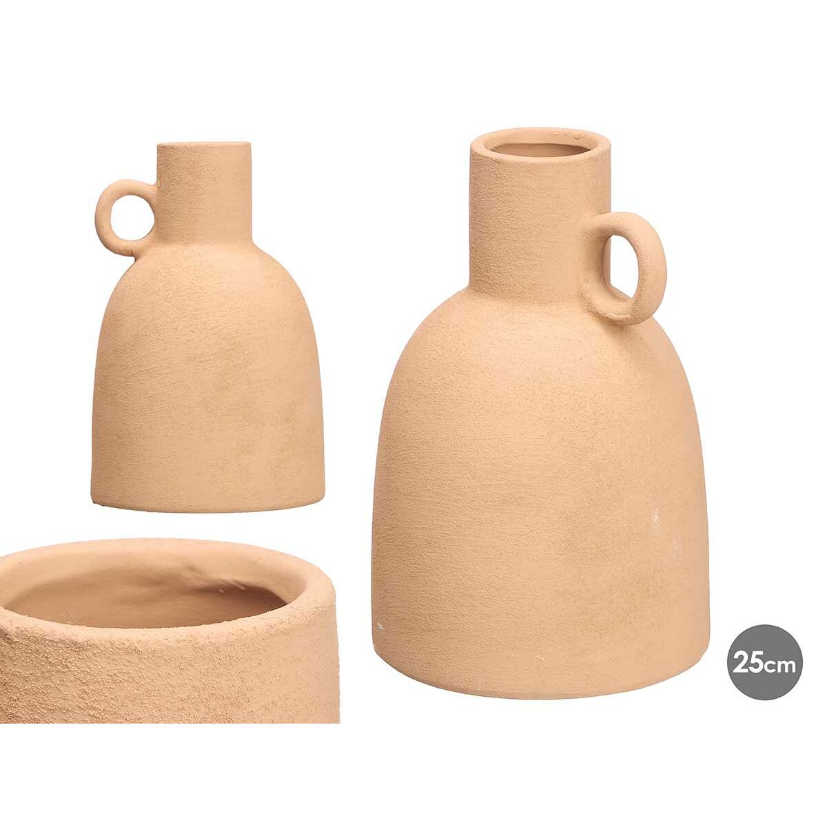 Vas Gift Decor Brun Keramik 16,8 x 25,5 x 16,8 cm - 2
