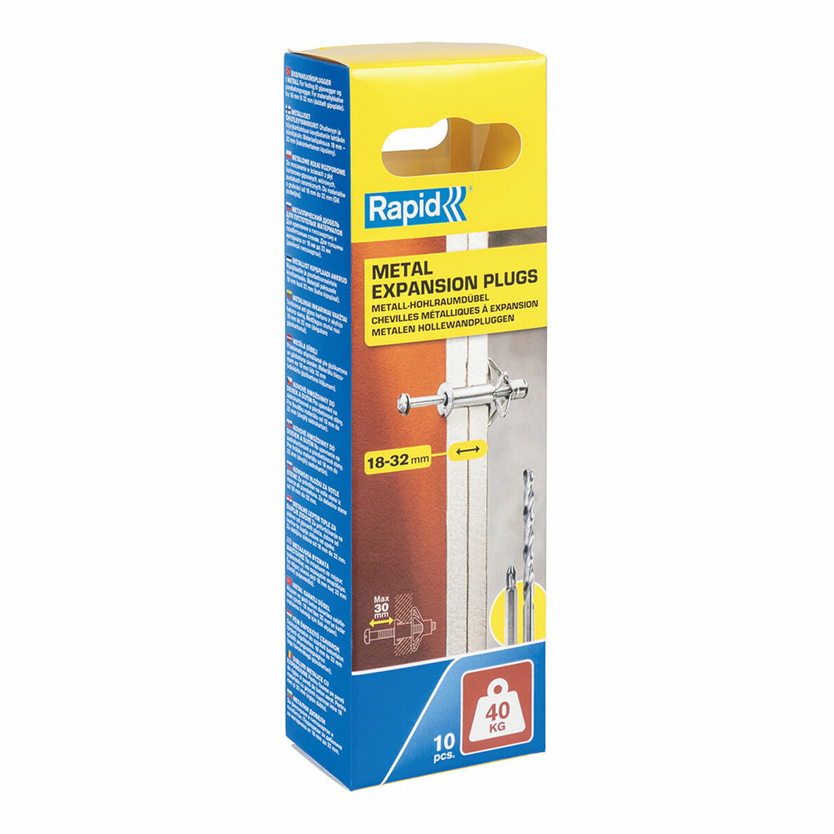 Pluggar och skruv Rapid 5001551 Ø 11 x 65 mm M5 x 74 mm Metall Expansion 10 antal - 3