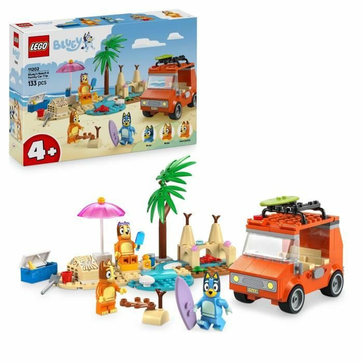 Byggsats Lego 11202 Bluey's Beach & Family Car Trip 133 Delar