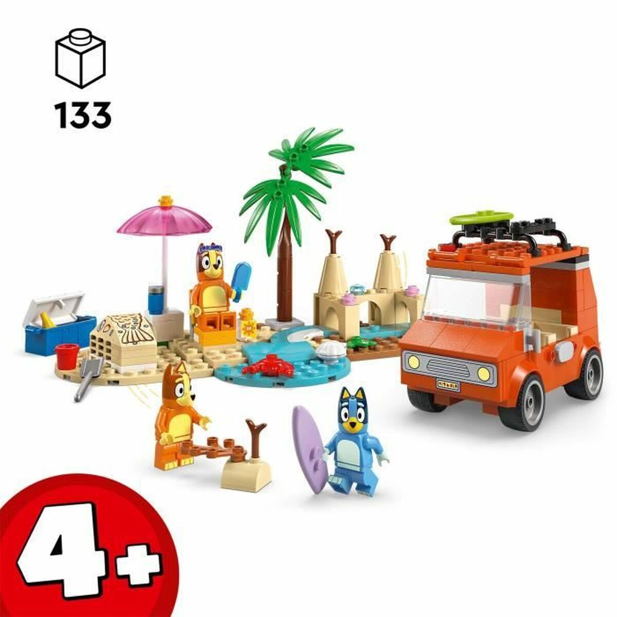 Byggsats Lego 11202 Bluey's Beach & Family Car Trip 133 Delar - 2