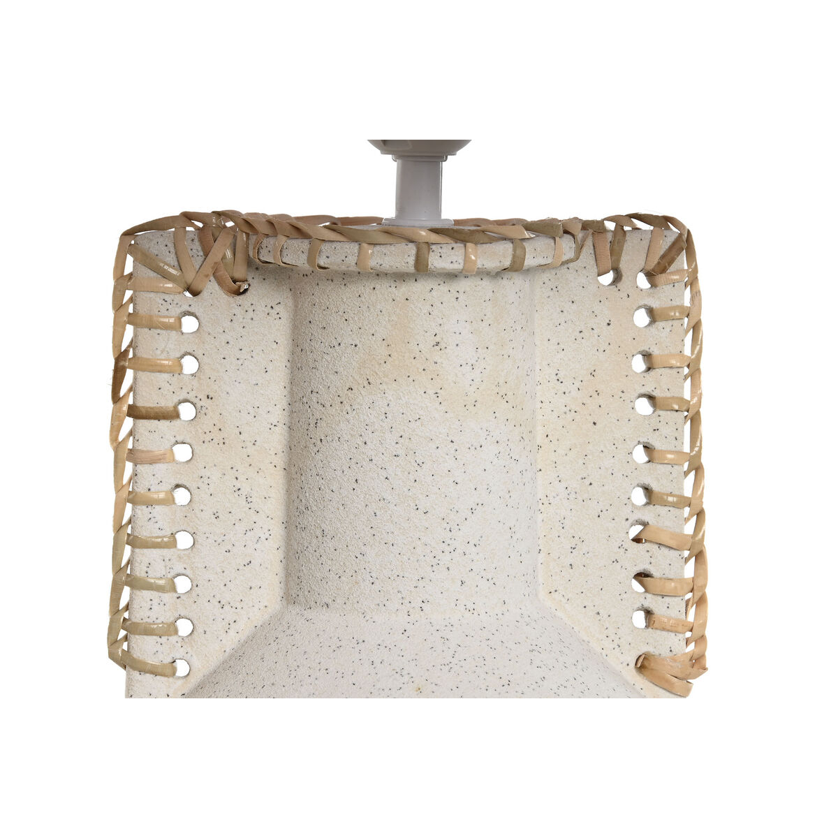 Bordslampa Home ESPRIT Beige Naturell Keramik 50 W 220 V 28 x 28 x 47 cm (2 antal) - 3