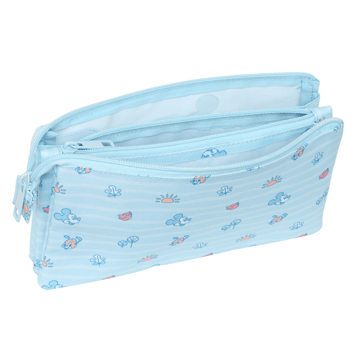 Tredubbel Carry-all Mickey Mouse Clubhouse Baby Ljusblå 22 x 12 x 3 cm - 2