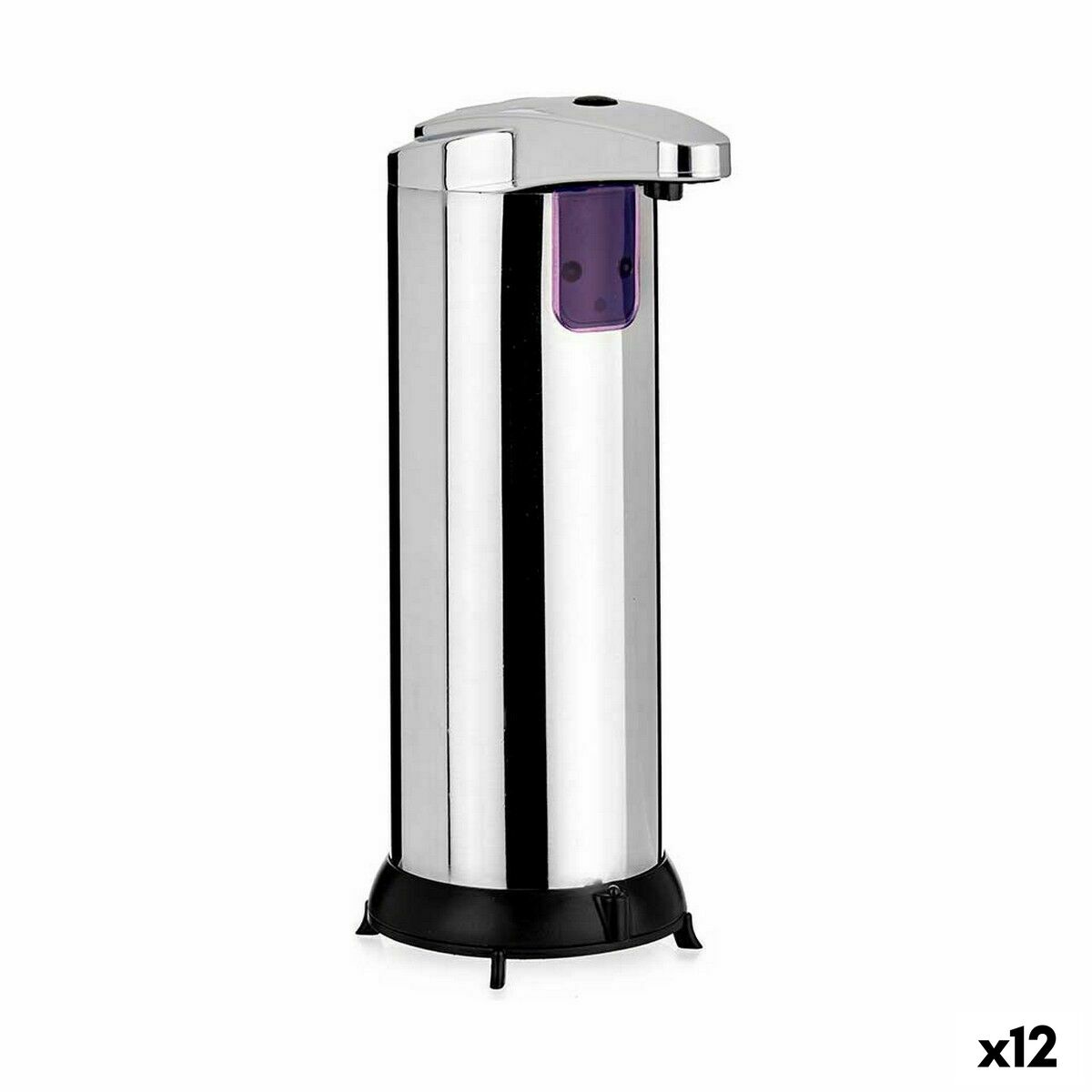 Automatisk tvålpump med sensor Silvrig Rostfritt stål ABS 220 ml (12 antal) - 3