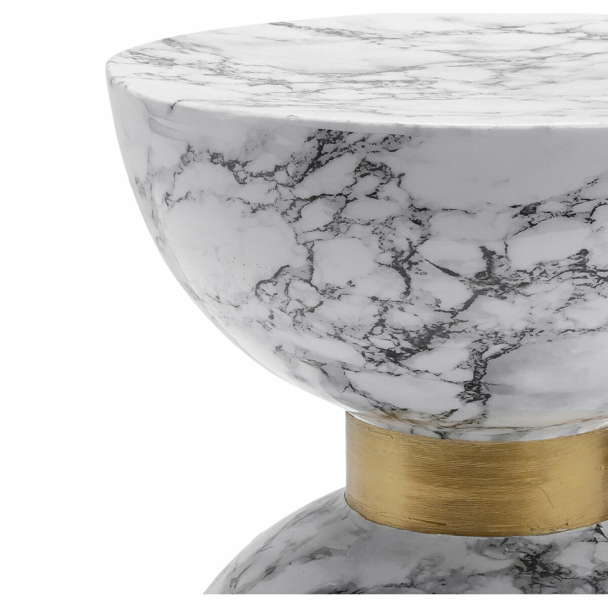 Sidobord DKD Home Decor Vit Järn 33 x 33 x 35 cm - 2