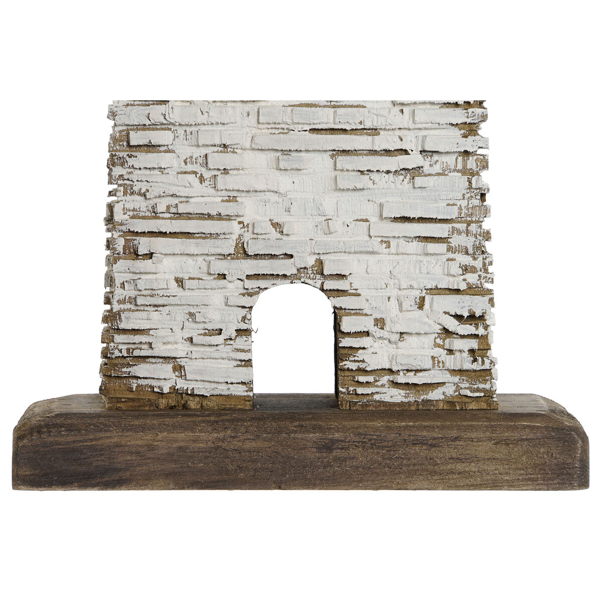 Prydnadsfigur Home ESPRIT Vit Naturell Främre lyktor Antikbehandlad 22,5 x 11 x 51 cm - 3