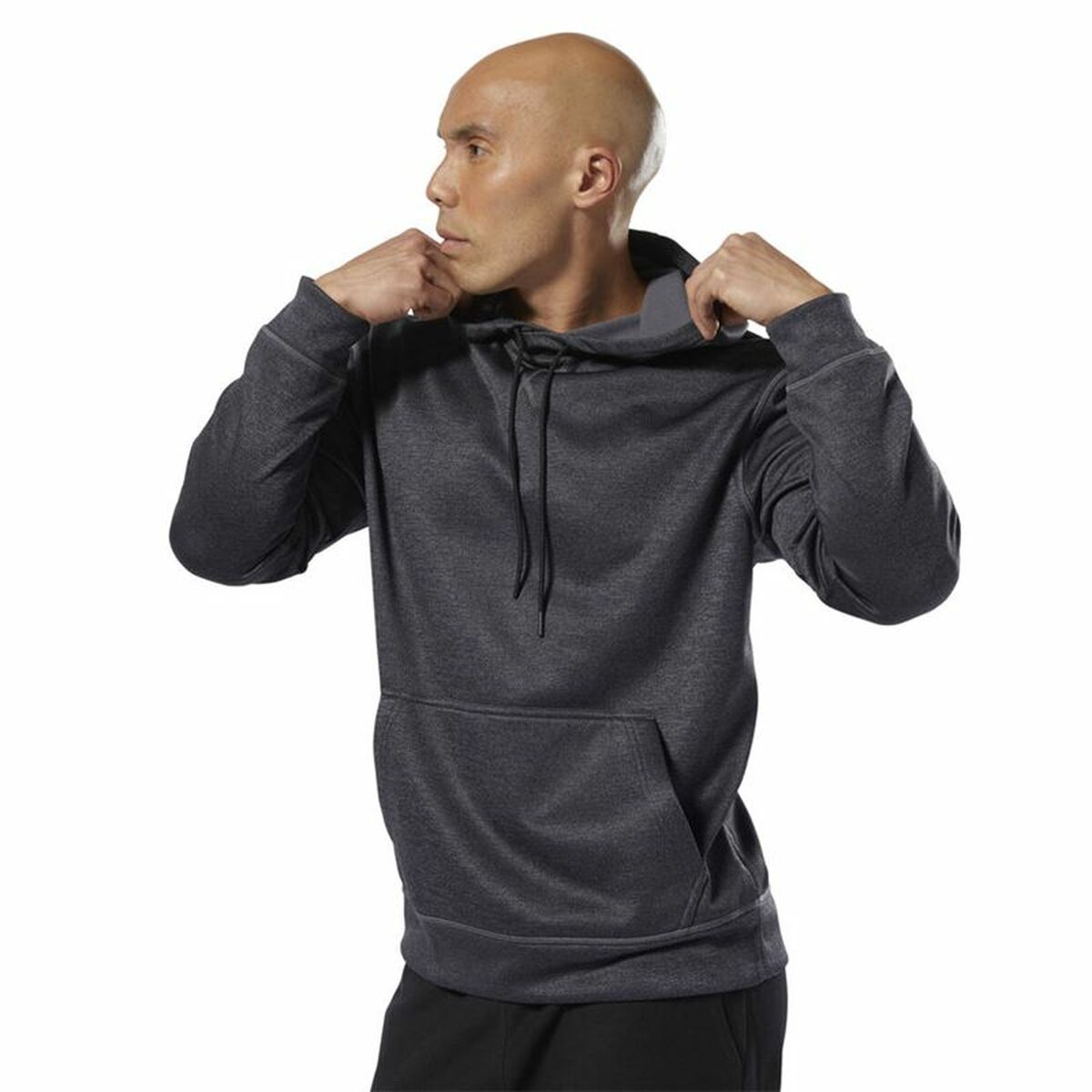 Tröja med huva Dam Reebok Ready Poly Fleece Mörkgrå - 6