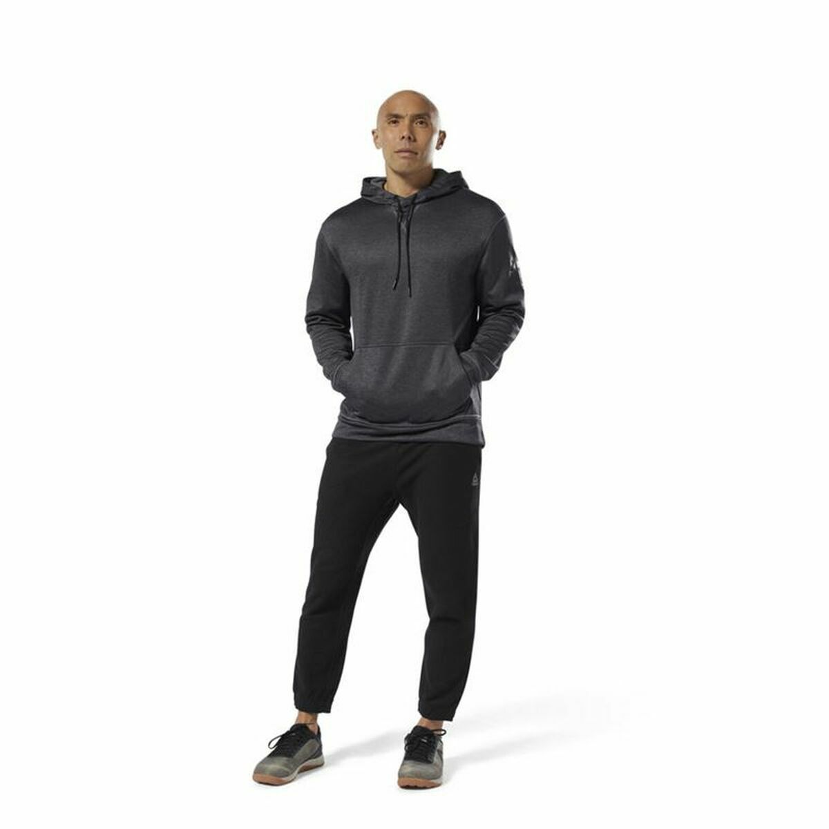 Tröja med huva Dam Reebok Ready Poly Fleece Mörkgrå - 11