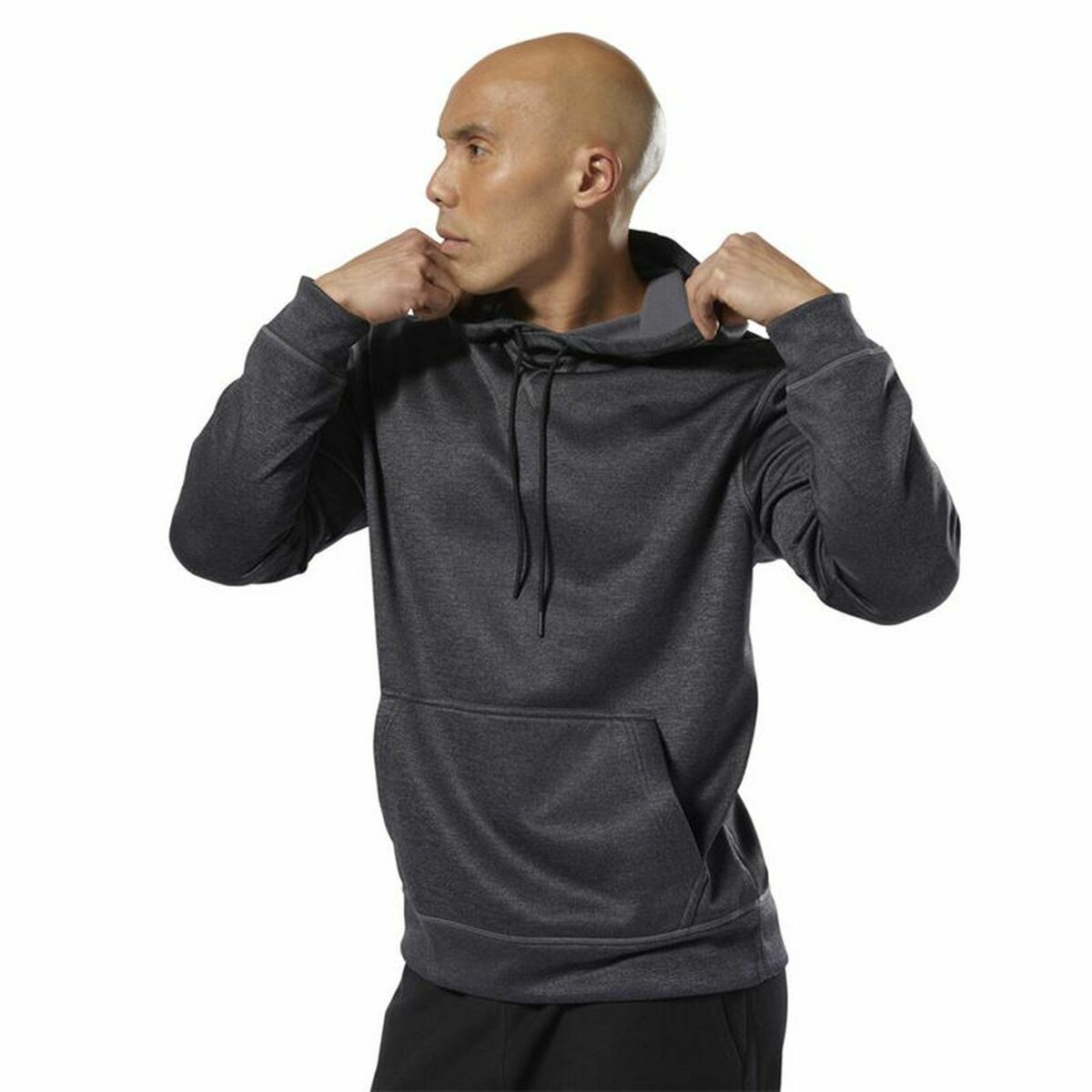 Tröja med huva Dam Reebok Ready Poly Fleece Mörkgrå - 12