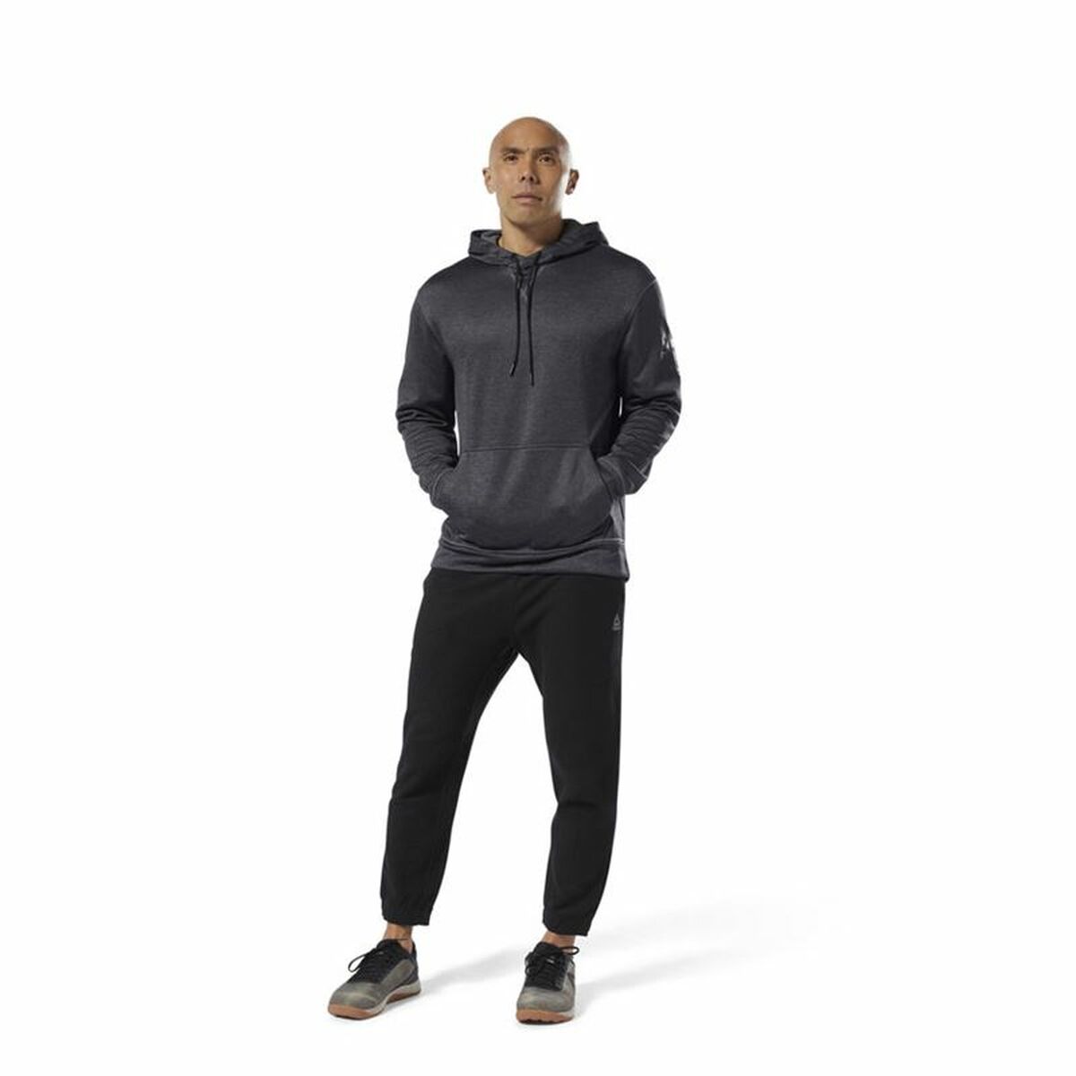 Tröja med huva Dam Reebok Ready Poly Fleece Mörkgrå - 7