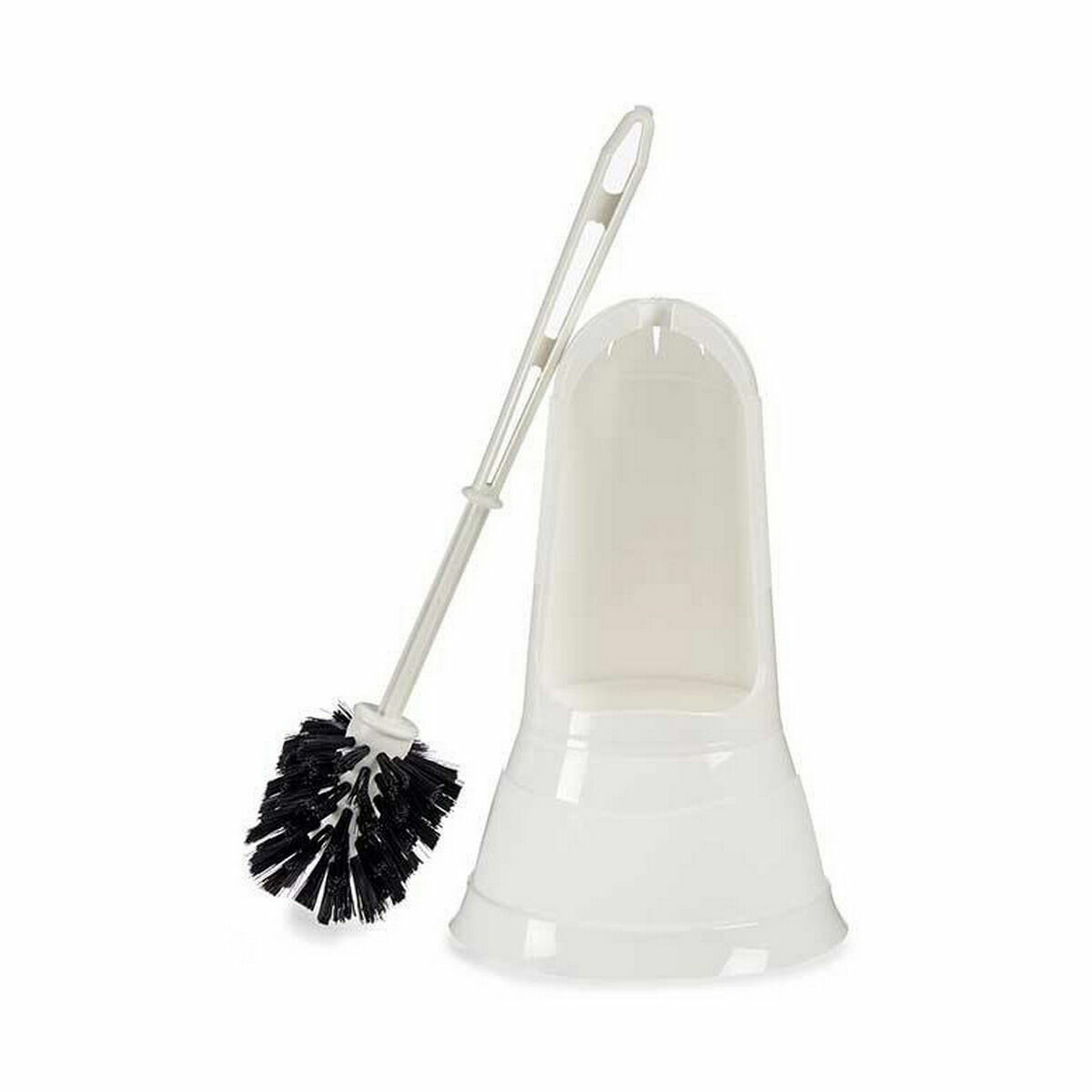 Toalettborste Vit Svart PVC polypropen 16 x 36,2 x 16 cm (6 antal) - 4