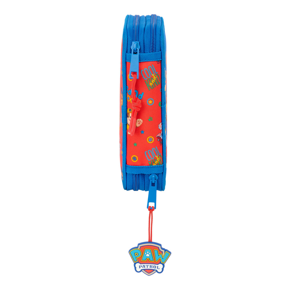 Dubbelt pennfodral The Paw Patrol Cool Blå Röd 12.5 x 19.5 x 4 cm 29 Delar - 3
